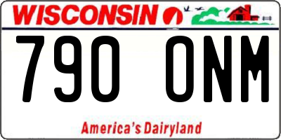 WI license plate 790ONM