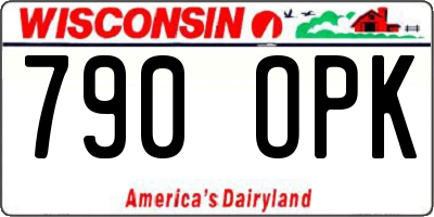 WI license plate 790OPK