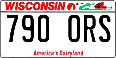 WI license plate 790ORS