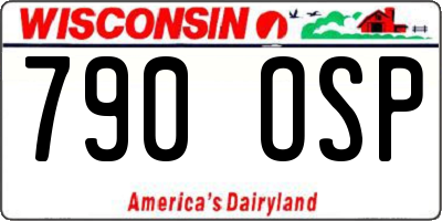 WI license plate 790OSP