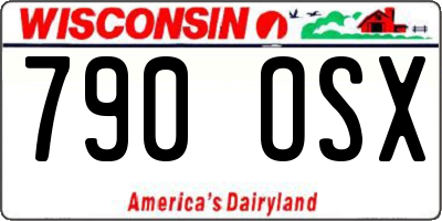 WI license plate 790OSX