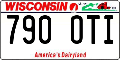 WI license plate 790OTI