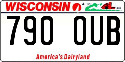 WI license plate 790OUB