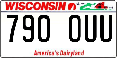 WI license plate 790OUU
