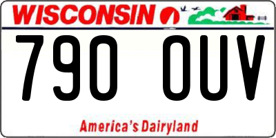 WI license plate 790OUV