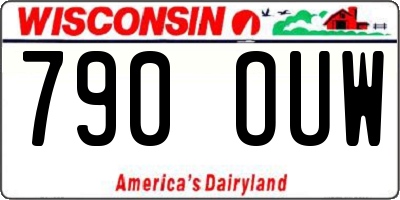 WI license plate 790OUW