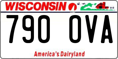 WI license plate 790OVA