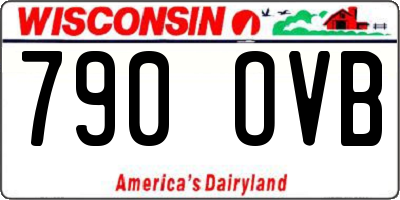 WI license plate 790OVB