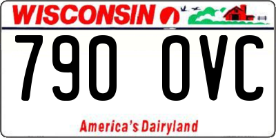 WI license plate 790OVC