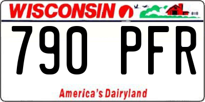 WI license plate 790PFR
