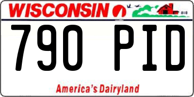 WI license plate 790PID