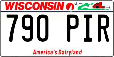 WI license plate 790PIR