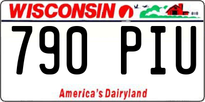WI license plate 790PIU