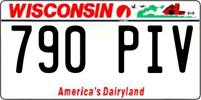 WI license plate 790PIV