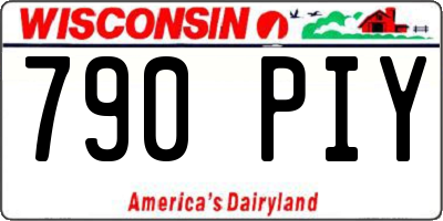 WI license plate 790PIY
