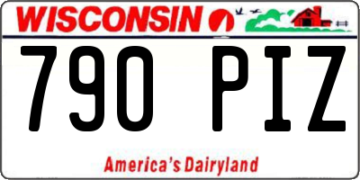 WI license plate 790PIZ