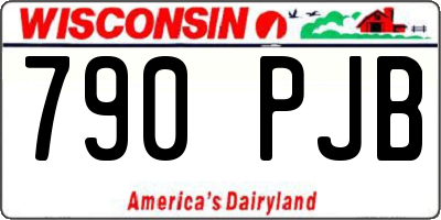 WI license plate 790PJB