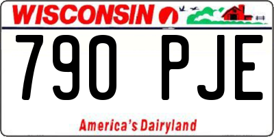 WI license plate 790PJE