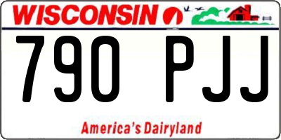 WI license plate 790PJJ