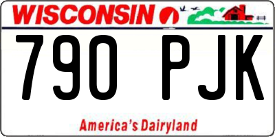 WI license plate 790PJK