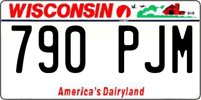 WI license plate 790PJM