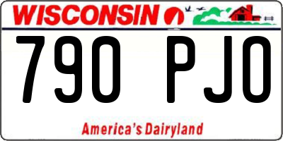 WI license plate 790PJO
