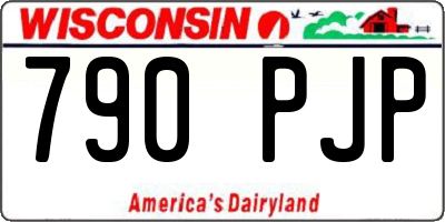 WI license plate 790PJP