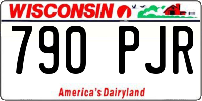 WI license plate 790PJR