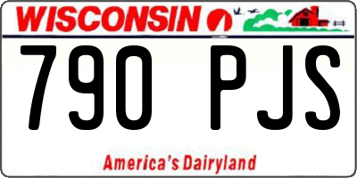 WI license plate 790PJS