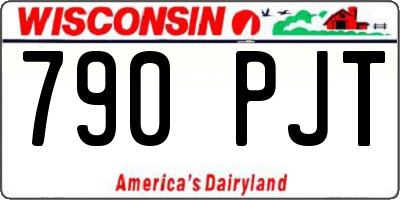 WI license plate 790PJT