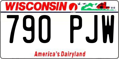 WI license plate 790PJW