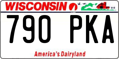 WI license plate 790PKA