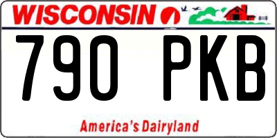 WI license plate 790PKB