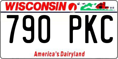 WI license plate 790PKC