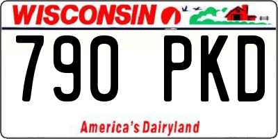 WI license plate 790PKD