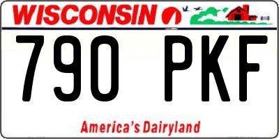 WI license plate 790PKF
