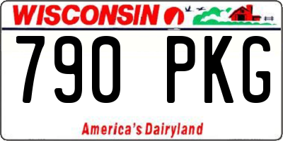 WI license plate 790PKG