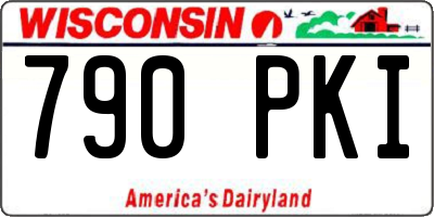 WI license plate 790PKI