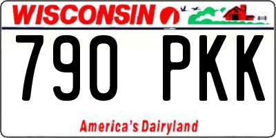 WI license plate 790PKK