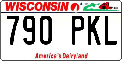 WI license plate 790PKL