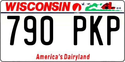 WI license plate 790PKP