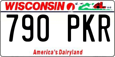 WI license plate 790PKR