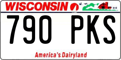 WI license plate 790PKS