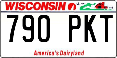 WI license plate 790PKT