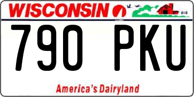 WI license plate 790PKU