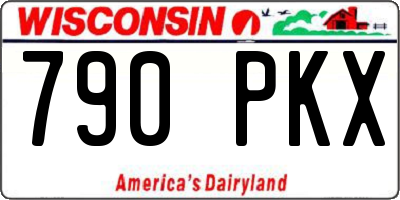 WI license plate 790PKX