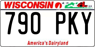WI license plate 790PKY