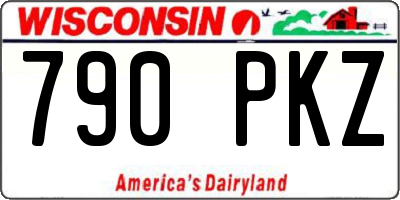 WI license plate 790PKZ