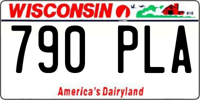 WI license plate 790PLA