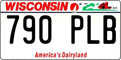 WI license plate 790PLB